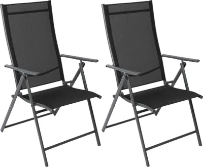 Produktbild von Krzesła ogrodowe Albatros zestaw 2 Aruba - składane krzesła ogrodowe z solidną metalową ramą i dużą nośnością - wygodne składane krzesła również jako krzesła tarasowe lub balkonowe
