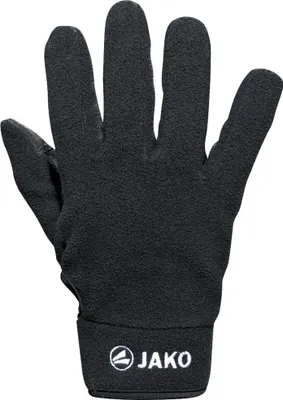 A black glove is shown against a white background.
