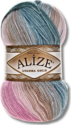 Productafbeelding van Alize 1x 100g Angora Gold Batik garen, met kleurverloop, geschikt voor haken en breien (2970)
