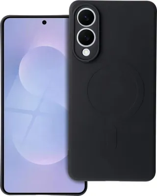 Produktbild von Case passend für Samsung S25 EDGE Silicone Mag Cover kompatibel mit MagSafe black