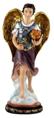 Erzengel Barachiel Figur, Harz, handbemalt, 14 cm