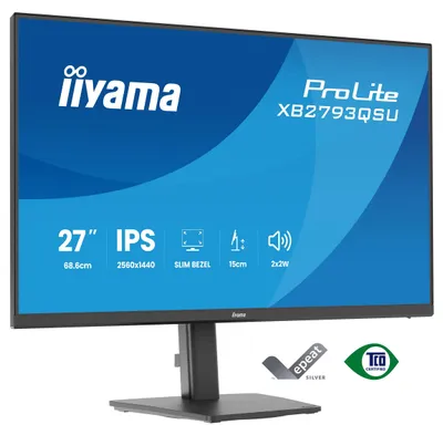 Produktbild von iiyama ProLite XB2793QSU-B1, 68,6 cm (27"), 2560 x 1440 Pixel, Quad HD, LED, Schwarz