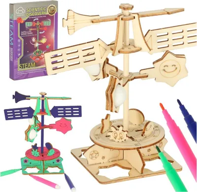 Immagine prodotto di Puzzle in legno modello scientifico 3d mulino a vento