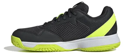 Produktbild von Adidas Courtflash K Kinder Tennisschuhe Schwarz Neongrün 33.5 EU