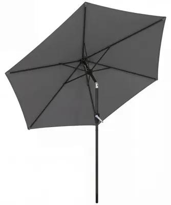 Produktbild von Sonnenschirm für Terrasse und Garten, 270 cm, UV-Schutz 50+, Dunkelgrau