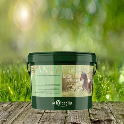 Produktbild von St. Hippolyt AntiStress Kräuterpellets 10 kg Eimer