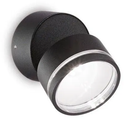 Produktbild von Moderne Wandleuchte Rund Omega Metall Schwarz Led 7W 4000K Natürliches Licht