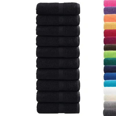 Immagine prodotto di Asciugamani per Ospiti SOLUND 10 pz Neri 30x50 cm 600 g/m²