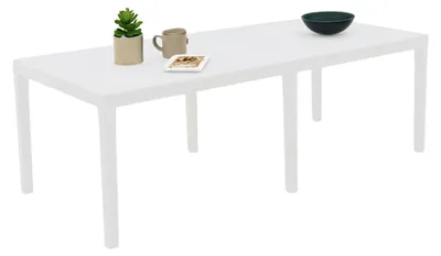 Produktbild von Gartentisch Dmica, Rechteckiger ausziehbarer Esstisch, ausziehbarer Gartentisch, 100 %  Italy, 150x90h72 cm, Weiß