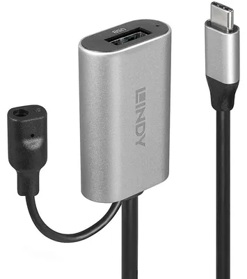 Imagen del producto de Lindy 43270: Cable extensor USB 3.1 activo, tipo C/A, macho/hembra, 5 metros