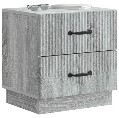 Imagen del producto de vidaXL Mesita de noche, color gris Sonoma, 43 x 34,5 x 44,5 cm, fabricada en material de madera