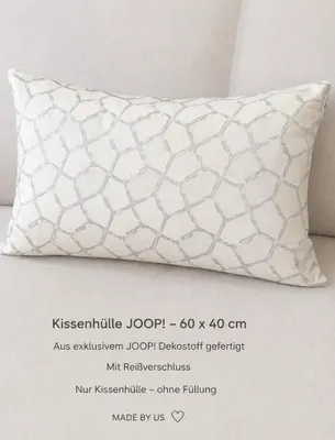 Produktbild von JOOP! Kissenhülle 60x40 cm mit Reißverschluss | Handgefertigt