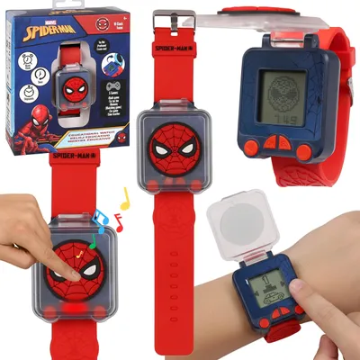 Obrázek produktu pro MARVEL Spider-Man Multifunkční vzdělávací hodinky s hrami, budíkem a stopkami pro děti