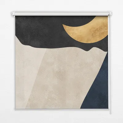 Produktbild von Seitenzug-Rollo Fensterrollo Jalousie - Thermo-Rollo Verdunkelungsrollo - 140x140 cm - Moderne Abstraktion
