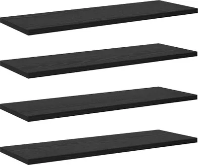 Obrázok produktu pre vidaXL Police 4 ks Čierna 60 x 20 x 1,5 cm Drevotrieska