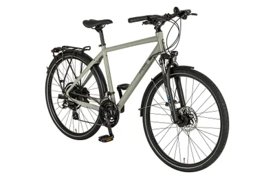 Produktbild von PROPHETE ENTDECKER 500 Trekking Herrenrad 28" Grey Heron Glanz – Shimano Altus 24-Gang, hydraulische Scheibenbremsen, Suntour NEX Federgabel, Alu Rahmen 52 cm