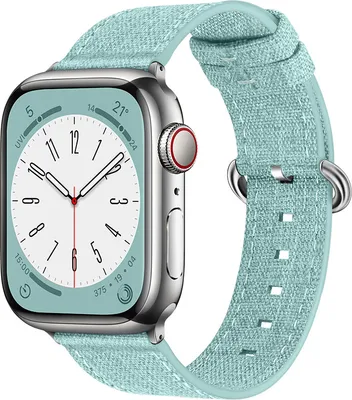 Produktbild von BStrap Denim Armband für Apple Watch 42/44/45mm, light green