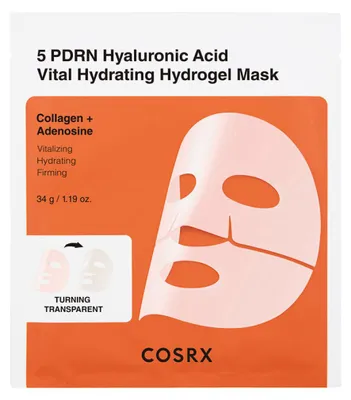 Productafbeelding van Cosrx 5 PDRN Hyaluronic Acid Vital Hydrating Hydrogel Mask, 34 g – Hydrogelmasker met PDRN, collageen en hyaluronzuur