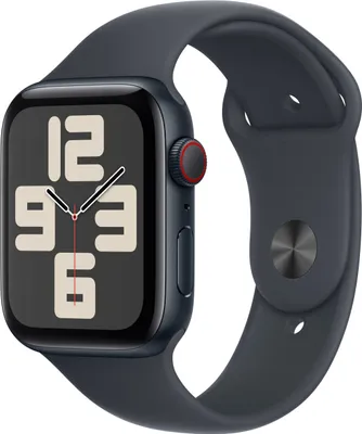 Produktbild von Apple Watch SE (2024) 44mm GPS+Zellular Aluminium Mitternacht w/ Mitternacht Sport Band S/M