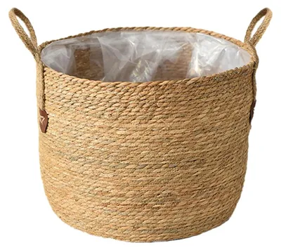 Immagine prodotto di Grande vaso fiorito in vimini, ideale per interni, dal design moderno