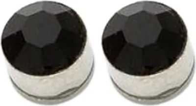 Produktbild von 1 Paar Eisen-Ohrhänger, starke magnetische Gesundheit, durchbohrt, runde magnetische Eisen-Ohrhänger, Ohrringe, Geschenk für Frauen-Schwarz