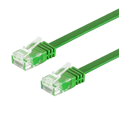 Immagine prodotto di Cavo patch piatto U/UTP cat. 6 slim verde 0,25 m
