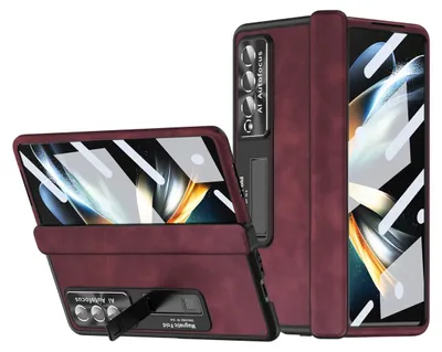 Produktbild von Für Samsung Galaxy Z Fold4 5G 360 Grad Napa Magnetische Handy Tasche Etuis Cover