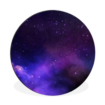 Produktbild von MuchoWow® Aluminium Wandkreis Sternenhimmel - Sonne - Universum Ø 30 cm Wanddeko Modern Wohnzimmer - Wand Bild - Wohnzimmer - Runde Bilder - Alubilder - Kunst für zu Hause - Aluminium - Wanddekoration
