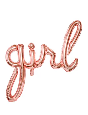 Produktbild von Folienballon Girl / Babyparty 77cm rosegold