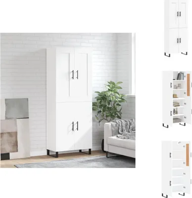 Produktbild von vidaXL Highboard Weiß 69,5x34x180 cm Holzwerkstoff -  Sideboards