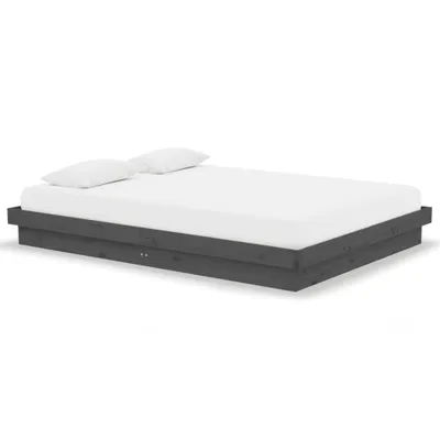 Obrázek produktu pro Rám postele šedý masivní dřevo 135 x 190 cm dvojlůžko