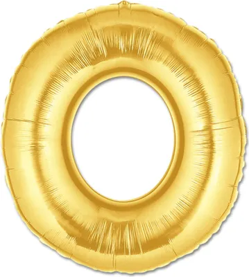 Produktbild von Ballon In Form Eines Goldenen Buchstabens 40 Cm Goldener Buchstabe O