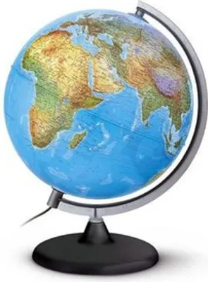 A globe on a stand.