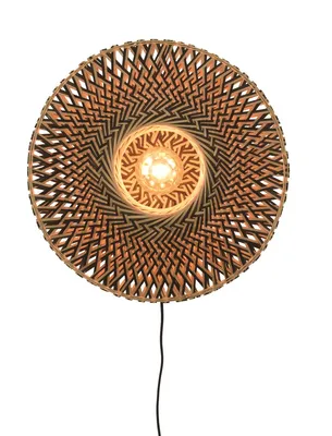 Produktbild von GOOD&MOJO - Wandlampe Bali - Bambus/Schwarz - Ø44cm