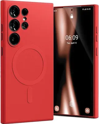 Zdjęcie produktu dla Mercury Magsafe Semi-Silicone Sam S24 Ultra S928 Czerwony /Red