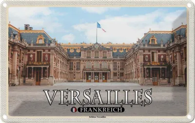 Produktbild von vianmo Blechschild 12x18 cm Versailles Frankreich Schloss Abenteuer Reisen Urlaub