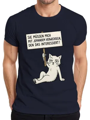Zdjęcie produktu dla "Musisz mnie pomylić z kimś" - koszulka męska, kolor granatowy, rozmiar 3XL. (Sarkastyczne nadruki)