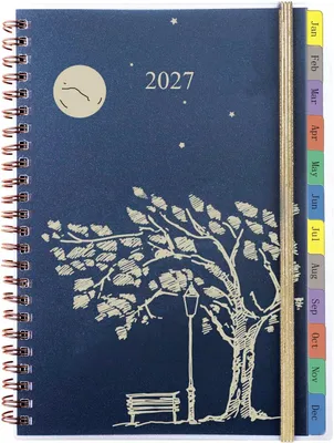 Productafbeelding van Dagboek 2027 A5, weekoverzicht, spiraalgebonden planner, 100gsm papier, waterdichte hoes
