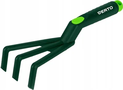 Produktbild von VERTO Grubber mit 3 Zinken Klein Gartenkralle mit Holzgriff 29 cm Hand Kultivator Handgrubber Kleingrubber – eng