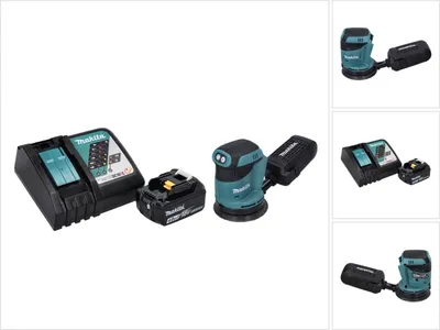 Produktbild von Makita DBO 180 RM1 Akku Exzenterschleifer 18 V 125 mm + 1x Akku 4,0 Ah + Ladegerät