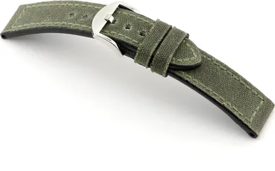 Produktbild von Happel Lederband Mansfield 24 mm natogrün