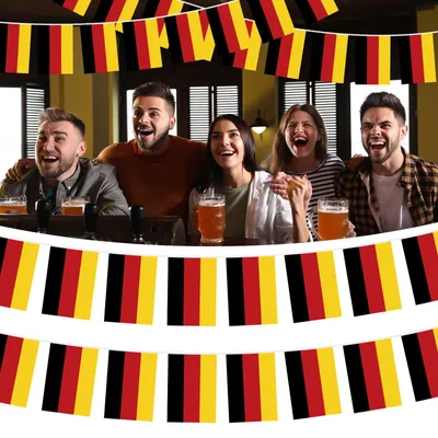 Produktbild von Flaggenkette Deutschland 2 x 10 Meter 30 Flaggen 14 x 21 cm Deutschland-Flagge