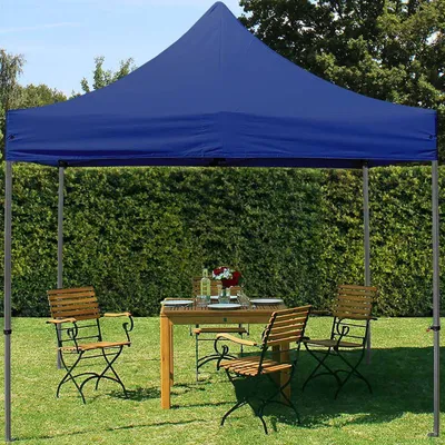 Produktbild von TOOLPORT 3x3m Stahl Faltpavillon, ohne Seitenteile, blau