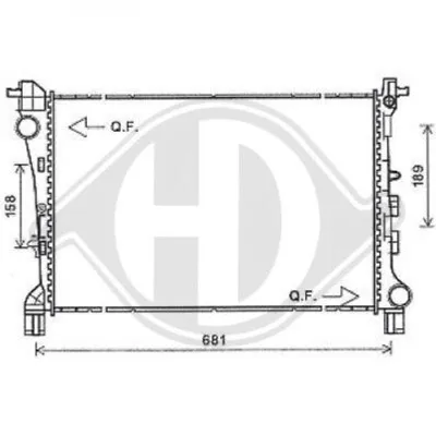 Produktbild von DIEDERICHS DCM2011 Kühler Wasserkühler Motorkühler für FIAT 500L (351, 352)
