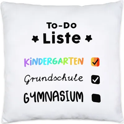 Produktbild von To Do Liste Kissen Inkl. Füllung Checkliste 5. Klasse Gesamtschule Gymi Geschenkidee