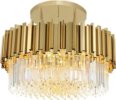 Produktbild von tooLight Deckenlampe App1100-4Cp Kristall Gold 4-Lichtquelle E14 40X40X13,5Cm