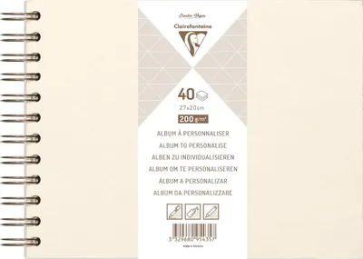 Produktbild von Clairefontaine 95434C, Elfenbein, 40 Blätter, Spiralbindung, Weiß, 315 mm, 210 mm