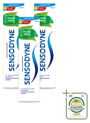 Productafbeelding van 3 x Sensodyne Fresh Mint tandpasta - 75 ml - Voordeelverpakking - 3 stuks