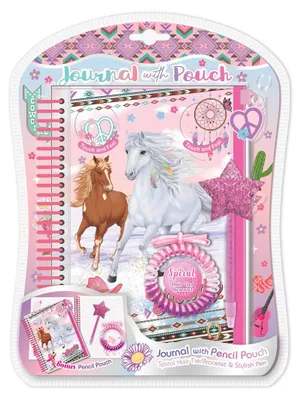 Image de Carnet à spirales dans une pochette « Chevaux »