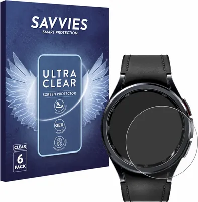 Produktbild von 6x Für Samsung Galaxy Watch 6 Classic (43 mm) Schutzfolie Savvies Displayschutz Display Schutz Folie Klar Transparent